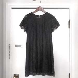 Madewell Lace Shift Dress Exposed Zipper 2 S